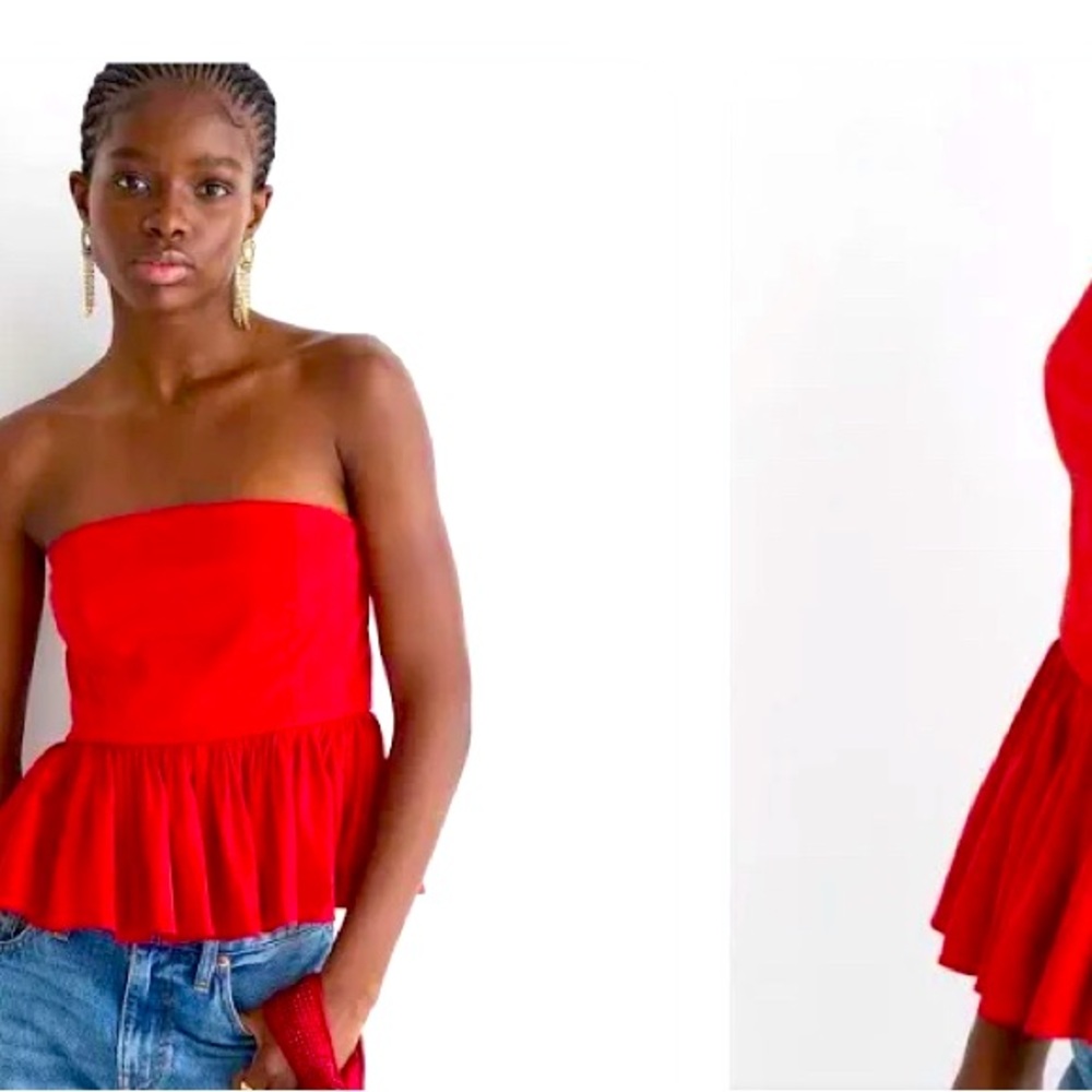 Jcrew tube style peplum top